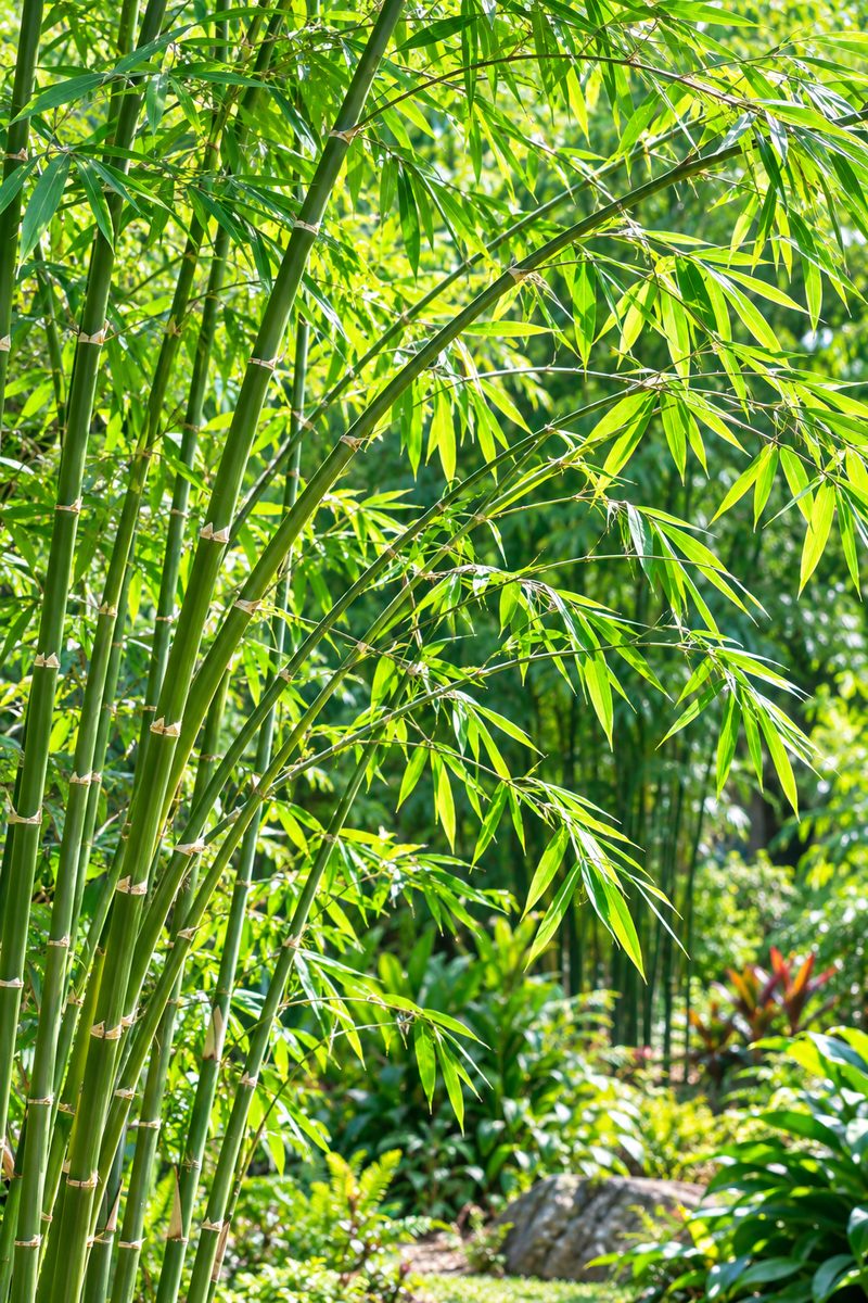 Graceful Bamboo with thin arching green stalks